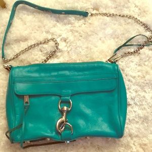 Rebecca Minkoff turquoise large MAC bag